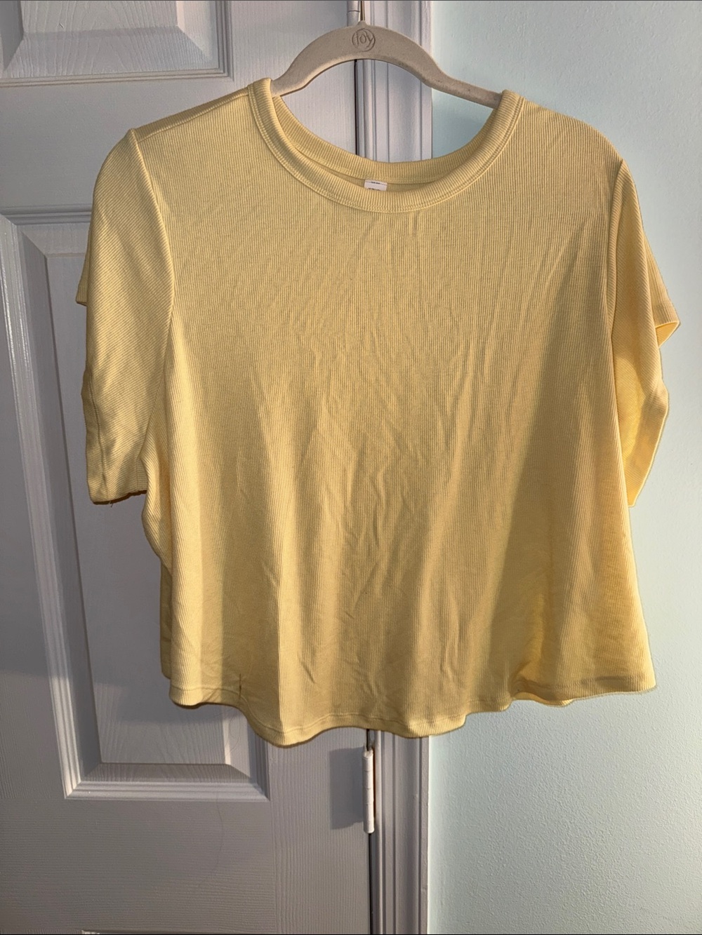 Old Navy Short-Sleeve Crewneck Tee in Pale Yellow